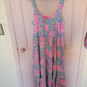 Lilly Pulitzer Floral Print Skirt / Shorts - Pink, Blue, Green
